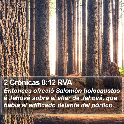 2 Crónicas 8:12 RVA Bible Verse Image