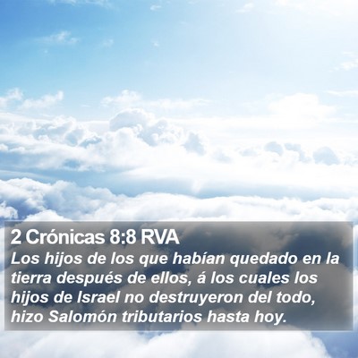 2 Crónicas 8:8 RVA Bible Verse Image