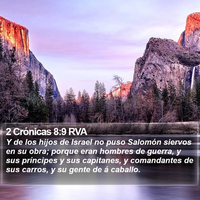 2 Crónicas 8:9 RVA Bible Verse Image