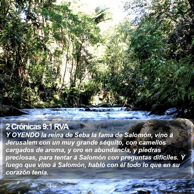 2 Crónicas 9:1 RVA Bible Verse Image