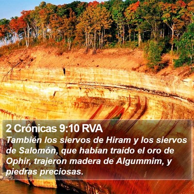 2 Crónicas 9:10 RVA Bible Verse Image