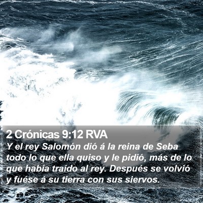 2 Crónicas 9:12 RVA Bible Verse Image