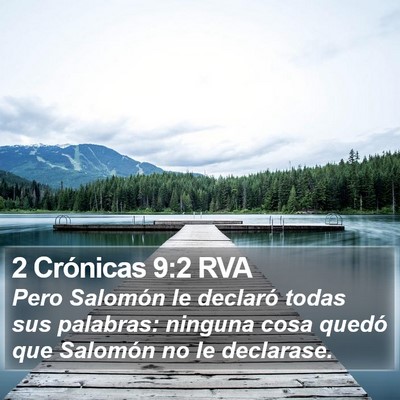 2 Crónicas 9:2 RVA Bible Verse Image