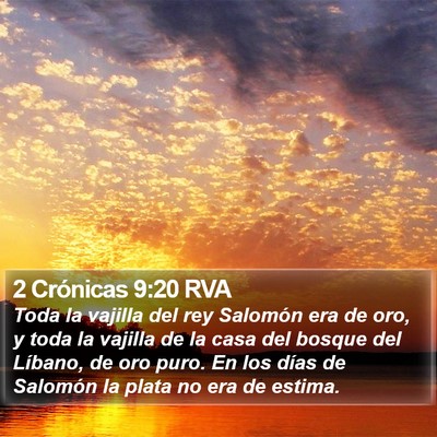 2 Crónicas 9:20 RVA Bible Verse Image