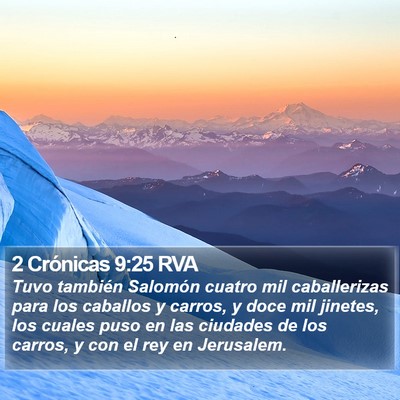 2 Crónicas 9:25 RVA Bible Verse Image