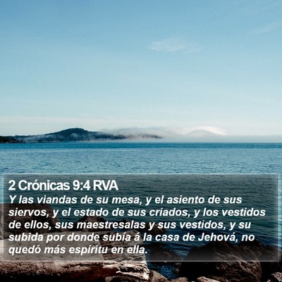 2 Crónicas 9:4 RVA Bible Verse Image