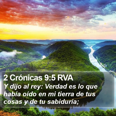 2 Crónicas 9:5 RVA Bible Verse Image