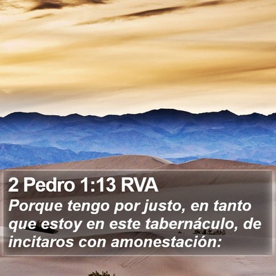 2 Pedro 1:13 RVA Bible Verse Image