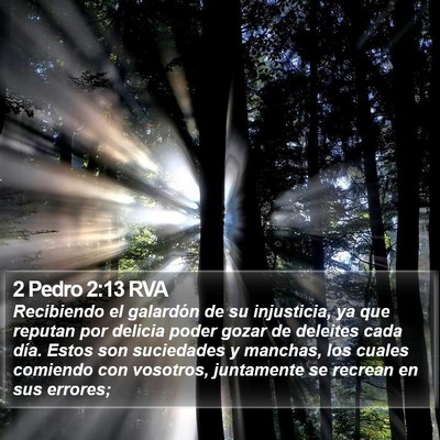 2 Pedro 2:13 RVA Bible Verse Image