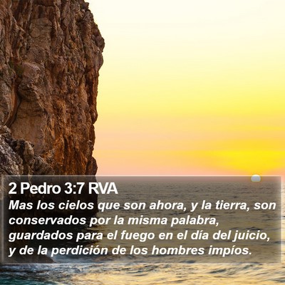 2 Pedro 3:7 RVA Bible Verse Image