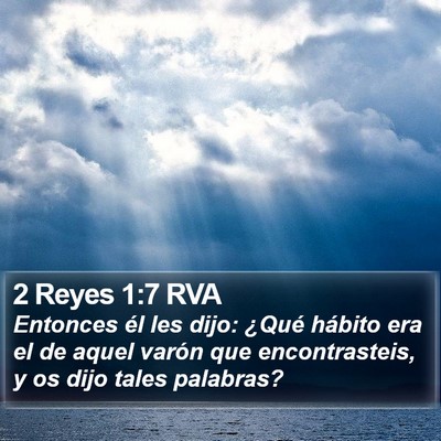 2 Reyes 1:7 RVA Bible Verse Image