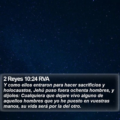 2 Reyes 10:24 RVA Bible Verse Image