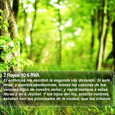 2 Reyes 10:6 RVA Bible Verse Image