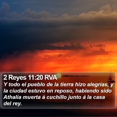 2 Reyes 11:20 RVA Bible Verse Image