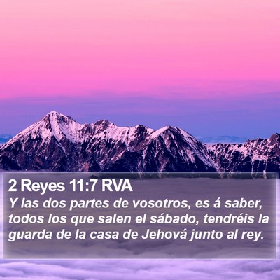 2 Reyes 11:7 RVA Bible Verse Image