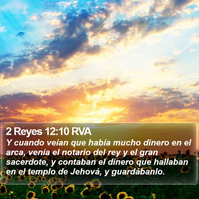 2 Reyes 12:10 RVA Bible Verse Image