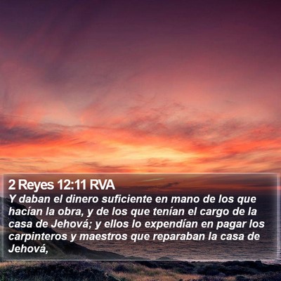 2 Reyes 12:11 RVA Bible Verse Image