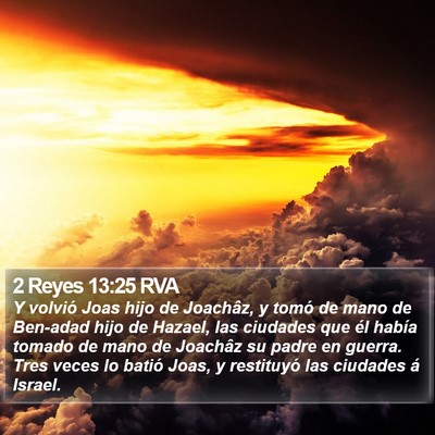 2 Reyes 13:25 RVA Bible Verse Image