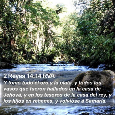 2 Reyes 14:14 RVA Bible Verse Image
