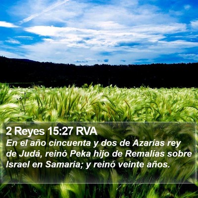 2 Reyes 15:27 RVA Bible Verse Image
