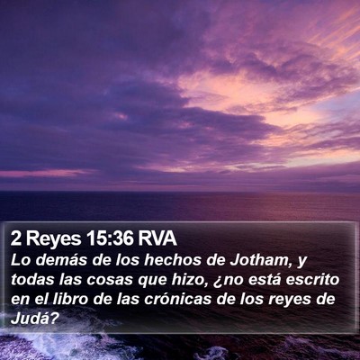 2 Reyes 15:36 RVA Bible Verse Image