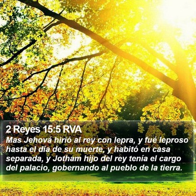 2 Reyes 15:5 RVA Bible Verse Image