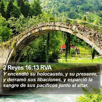 2 Reyes 16:13 RVA Bible Verse Image