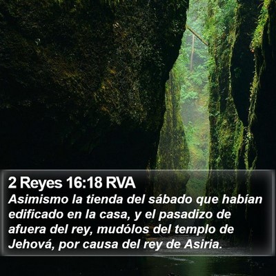 2 Reyes 16:18 RVA Bible Verse Image