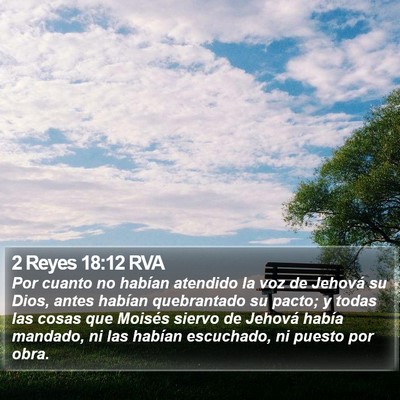 2 Reyes 18:12 RVA Bible Verse Image