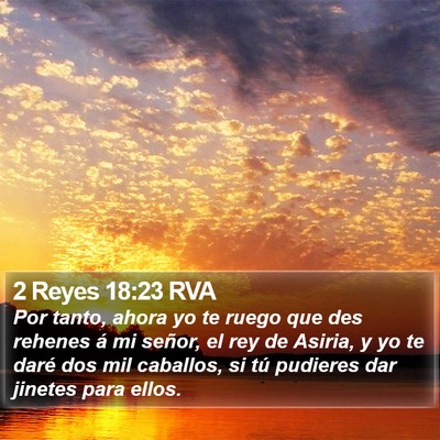 2 Reyes 18:23 RVA Bible Verse Image