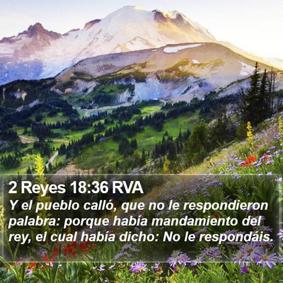 2 Reyes 18:36 RVA Bible Verse Image