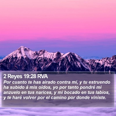 2 Reyes 19:28 RVA Bible Verse Image