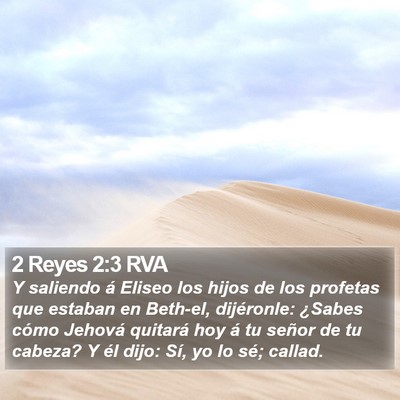 2 Reyes 2:3 RVA Bible Verse Image