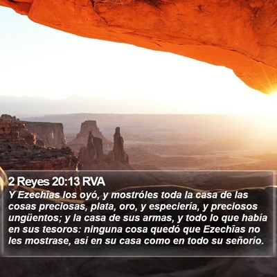2 Reyes 20:13 RVA Bible Verse Image