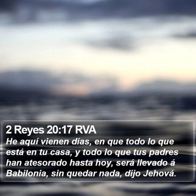 2 Reyes 20:17 RVA Bible Verse Image