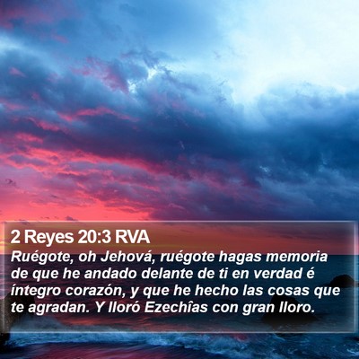 2 Reyes 20:3 RVA Bible Verse Image