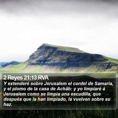 2 Reyes 21:13 RVA Bible Verse Image