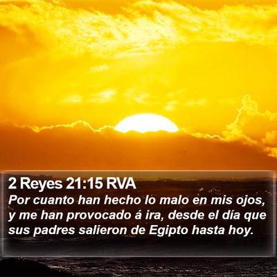 2 Reyes 21:15 RVA Bible Verse Image