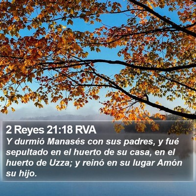 2 Reyes 21:18 RVA Bible Verse Image