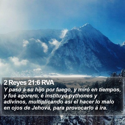 2 Reyes 21:6 RVA Bible Verse Image