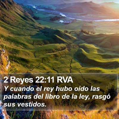 2 Reyes 22:11 RVA Bible Verse Image