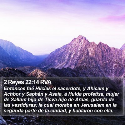 2 Reyes 22:14 RVA Bible Verse Image
