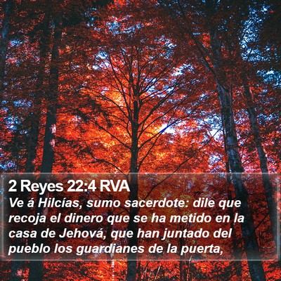 2 Reyes 22:4 RVA Bible Verse Image