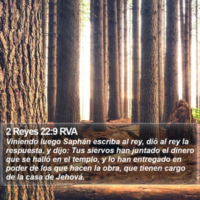 2 Reyes 22:9 RVA Bible Verse Image