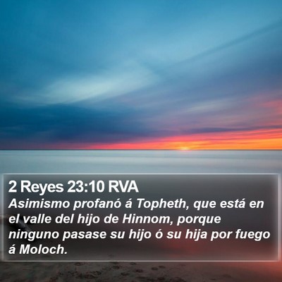 2 Reyes 23:10 RVA Bible Verse Image