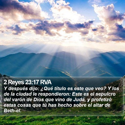 2 Reyes 23:17 RVA Bible Verse Image