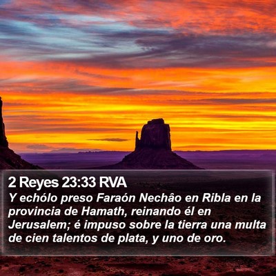 2 Reyes 23:33 RVA Bible Verse Image
