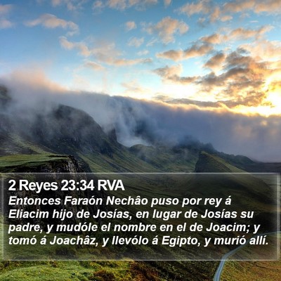 2 Reyes 23:34 RVA Bible Verse Image