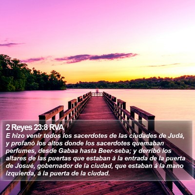 2 Reyes 23:8 RVA Bible Verse Image