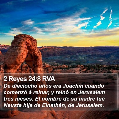 2 Reyes 24:8 RVA Bible Verse Image
